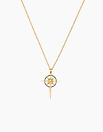 Load image into Gallery viewer, Skull compass gold plated