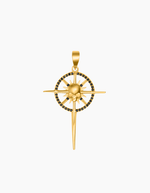 Load image into Gallery viewer, Skull compass gold plated