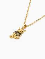 Load image into Gallery viewer, Owl necklace gold plated