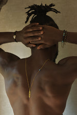 Load image into Gallery viewer, Open feather necklace gold plated