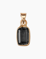 Load image into Gallery viewer, Emerald black  pendant gold plated