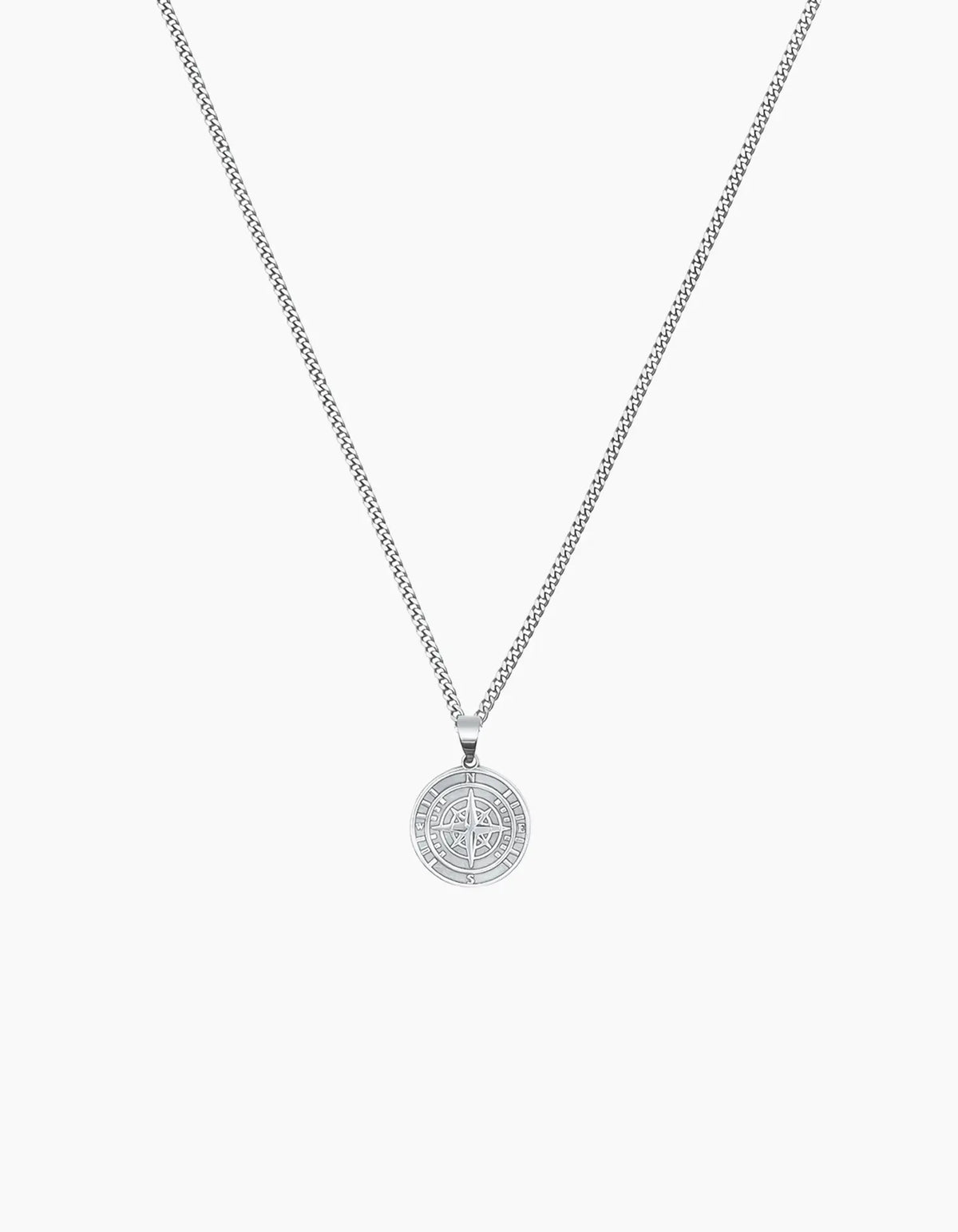 Silver Compass Necklace ZJ jewellery  Silver Compass Necklace