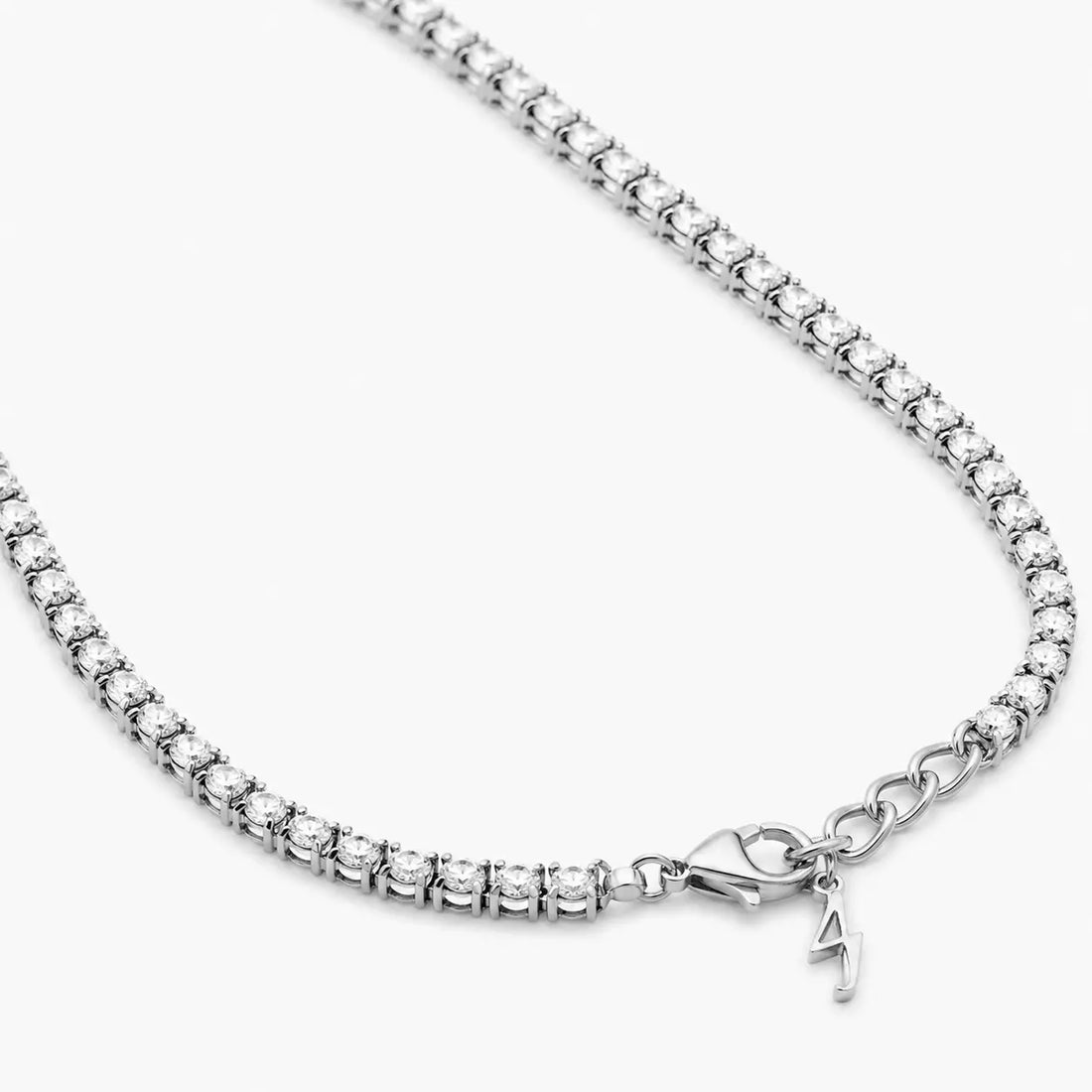 Tennis Necklace, Silver