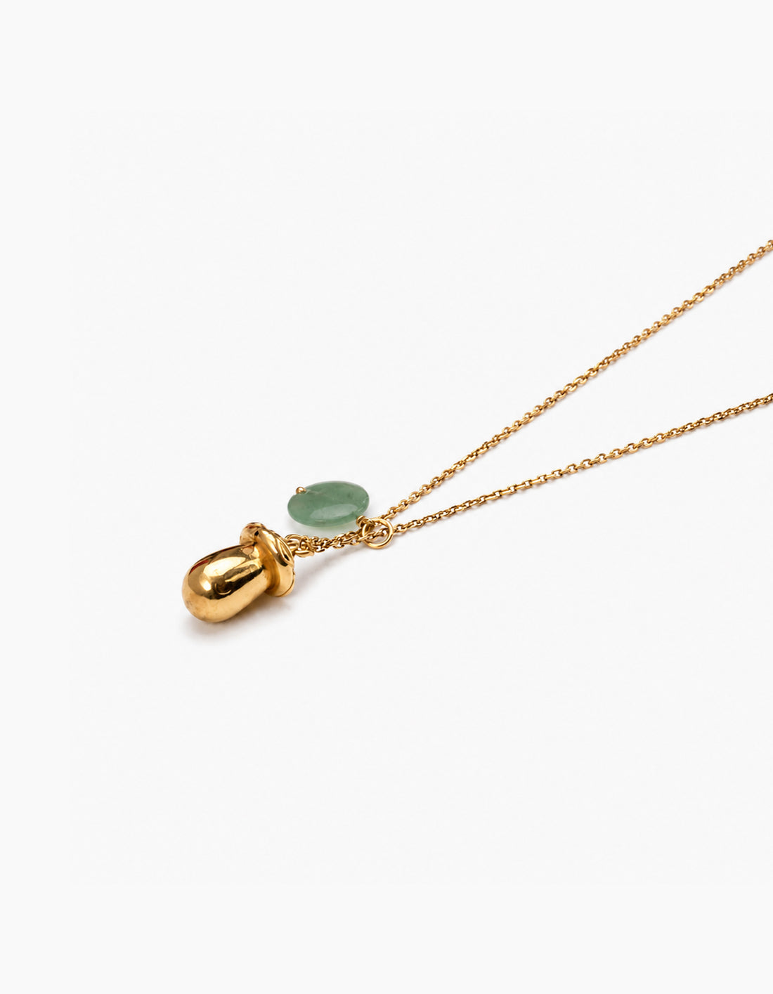 Aventurine Drop Charm Necklace