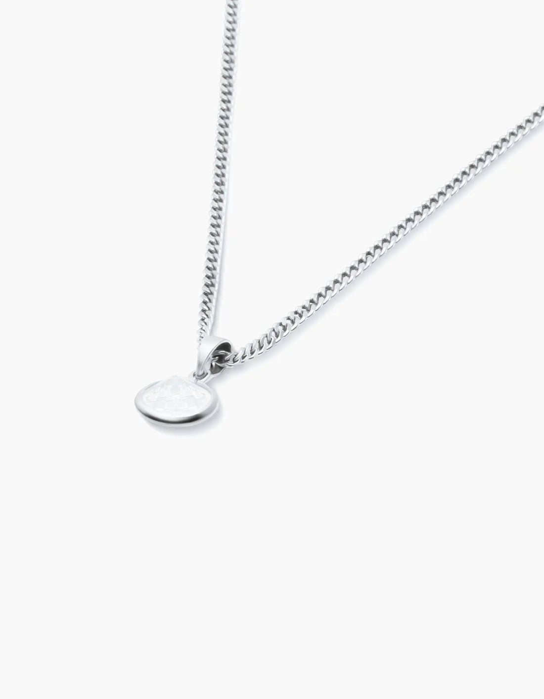 Round Ice Necklace Silver