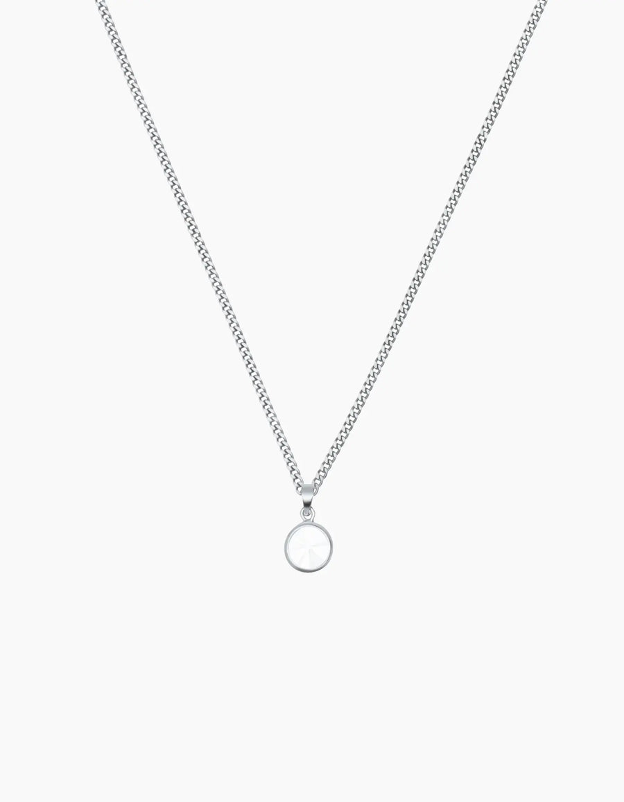 Round Ice Necklace Silver