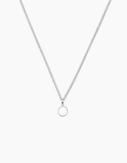 Round ice necklace silver
