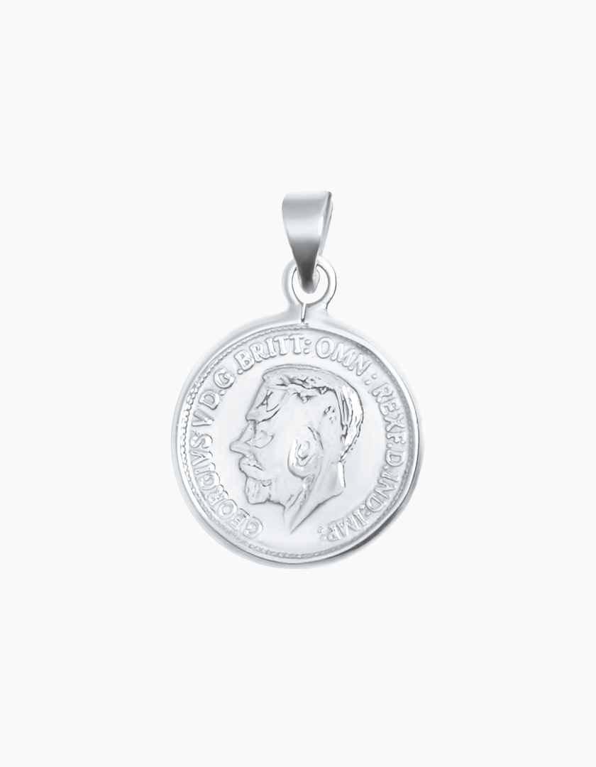 Coin necklace silver