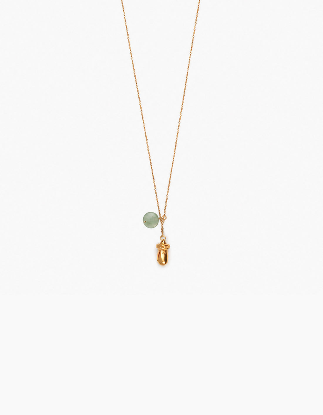 Aventurine Drop Charm Necklace