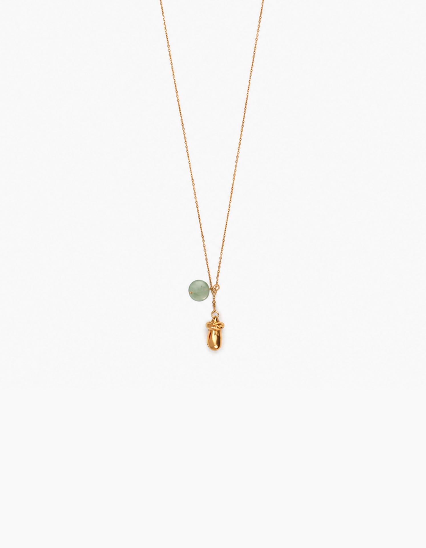 Aventurine Drop Charm Necklace