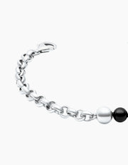 Half & Half Silver Bracelet ZJ jewellery  Half & Half Silver Bracelet