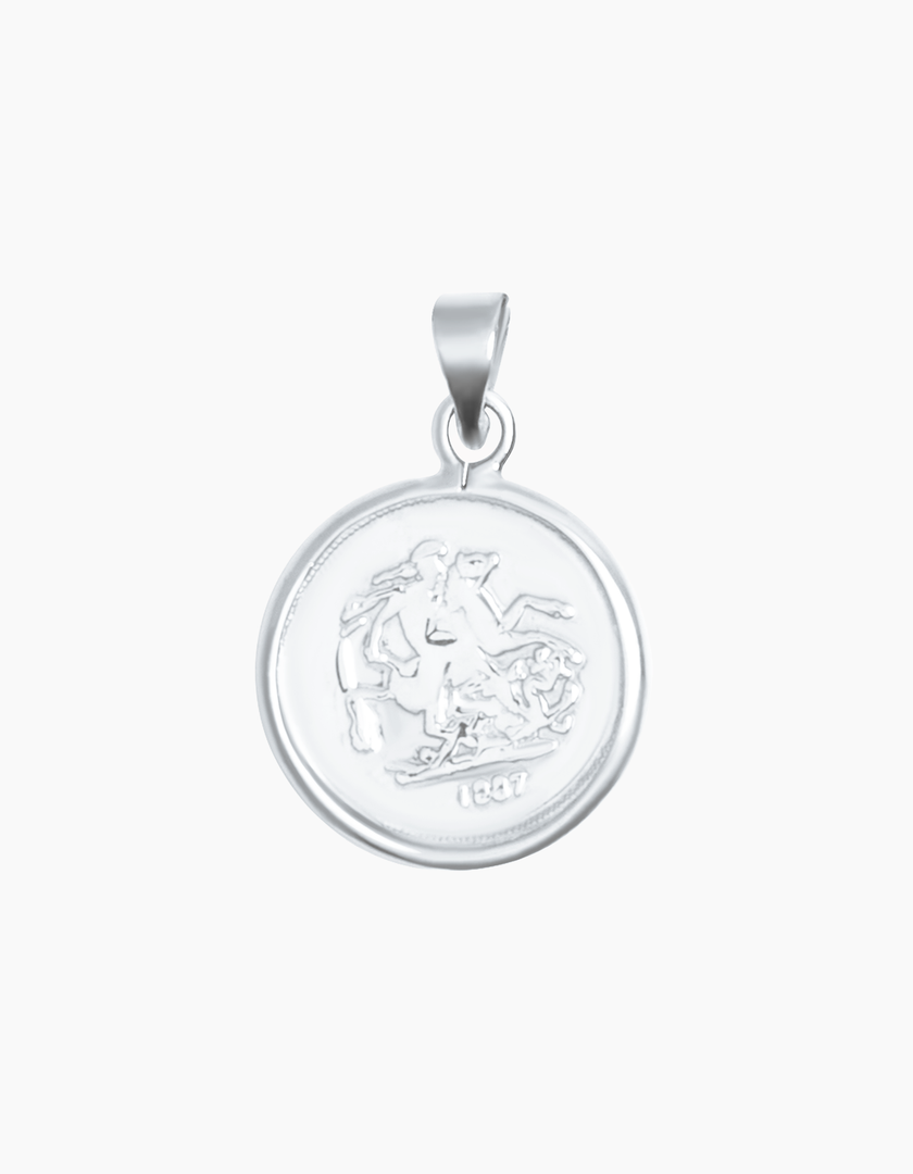 coin necklace silver