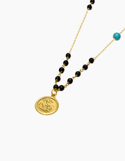 Black Stone Necklace ZJ jewellery  Black Stone Necklace