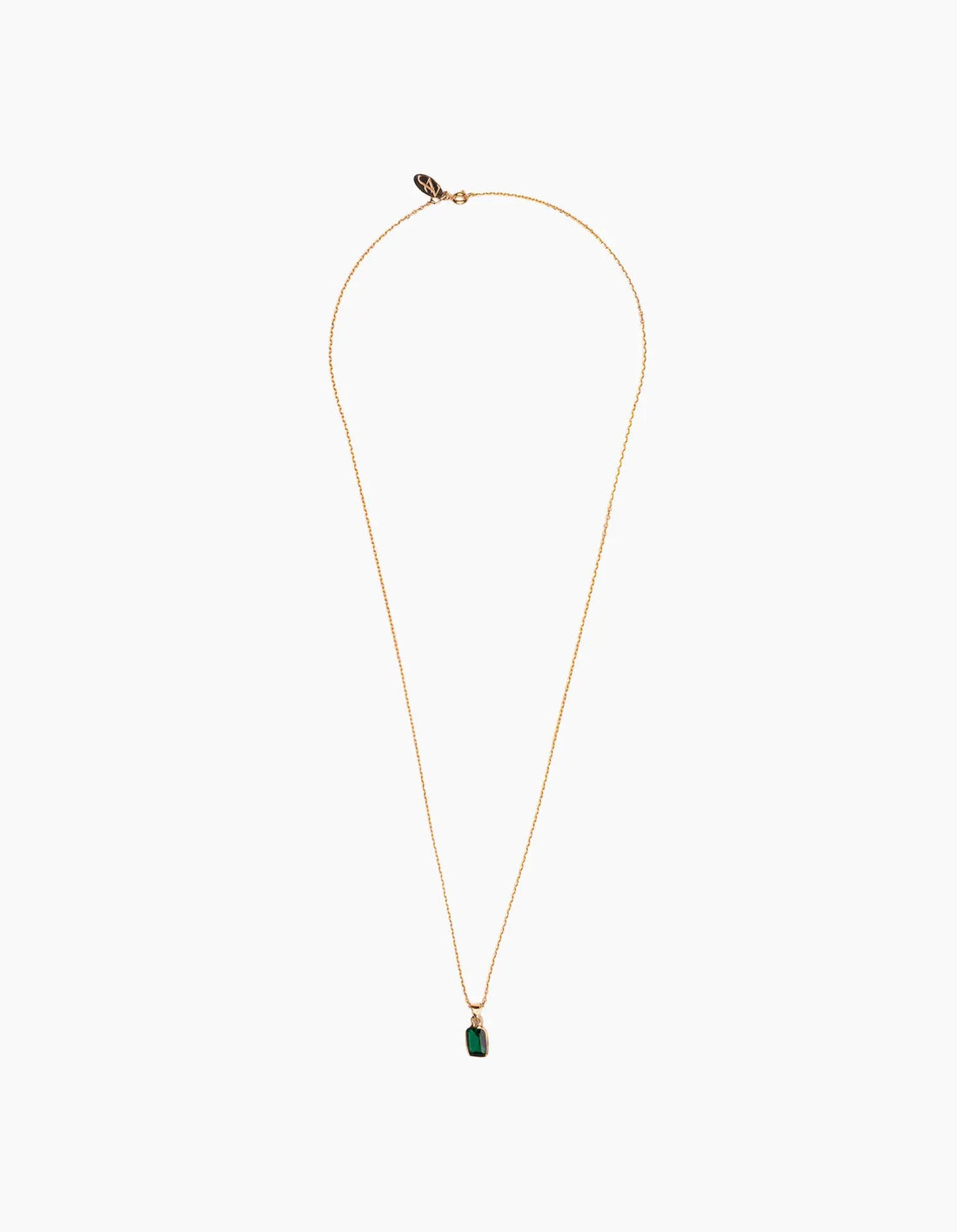 Emerald Green Gold-Plated Necklace