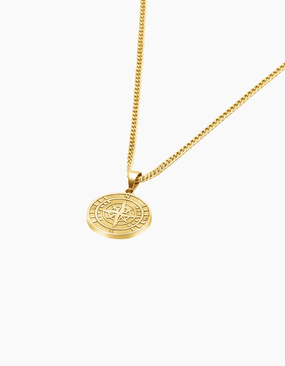 Gold Plated Compass Necklace