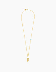 Open Feather Necklace Gold Plated ZJ jewellery  Open Feather Necklace Gold Plated