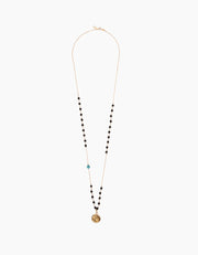 Black Stone Necklace ZJ jewellery  Black Stone Necklace