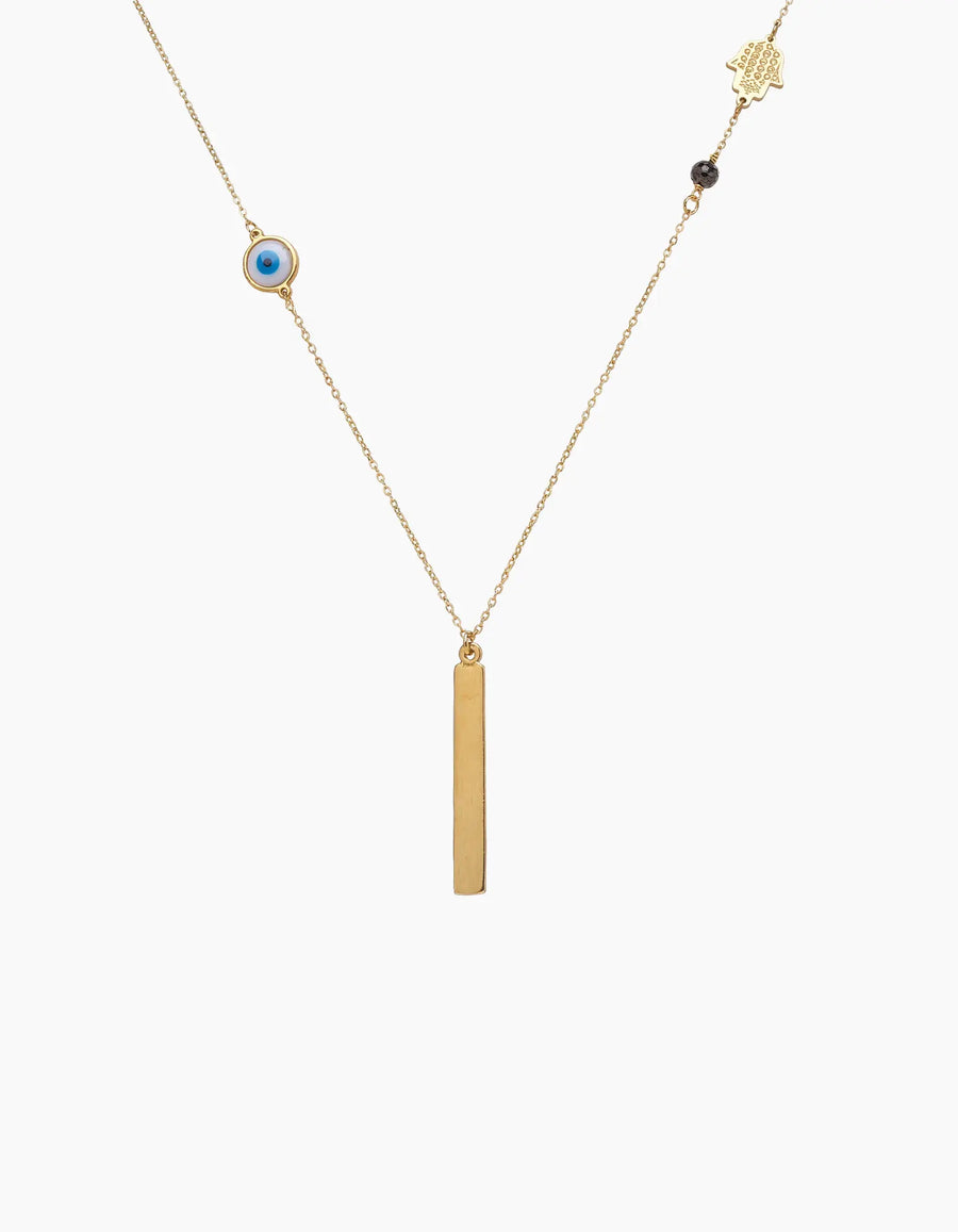 Gold-Plated Eye Necklace