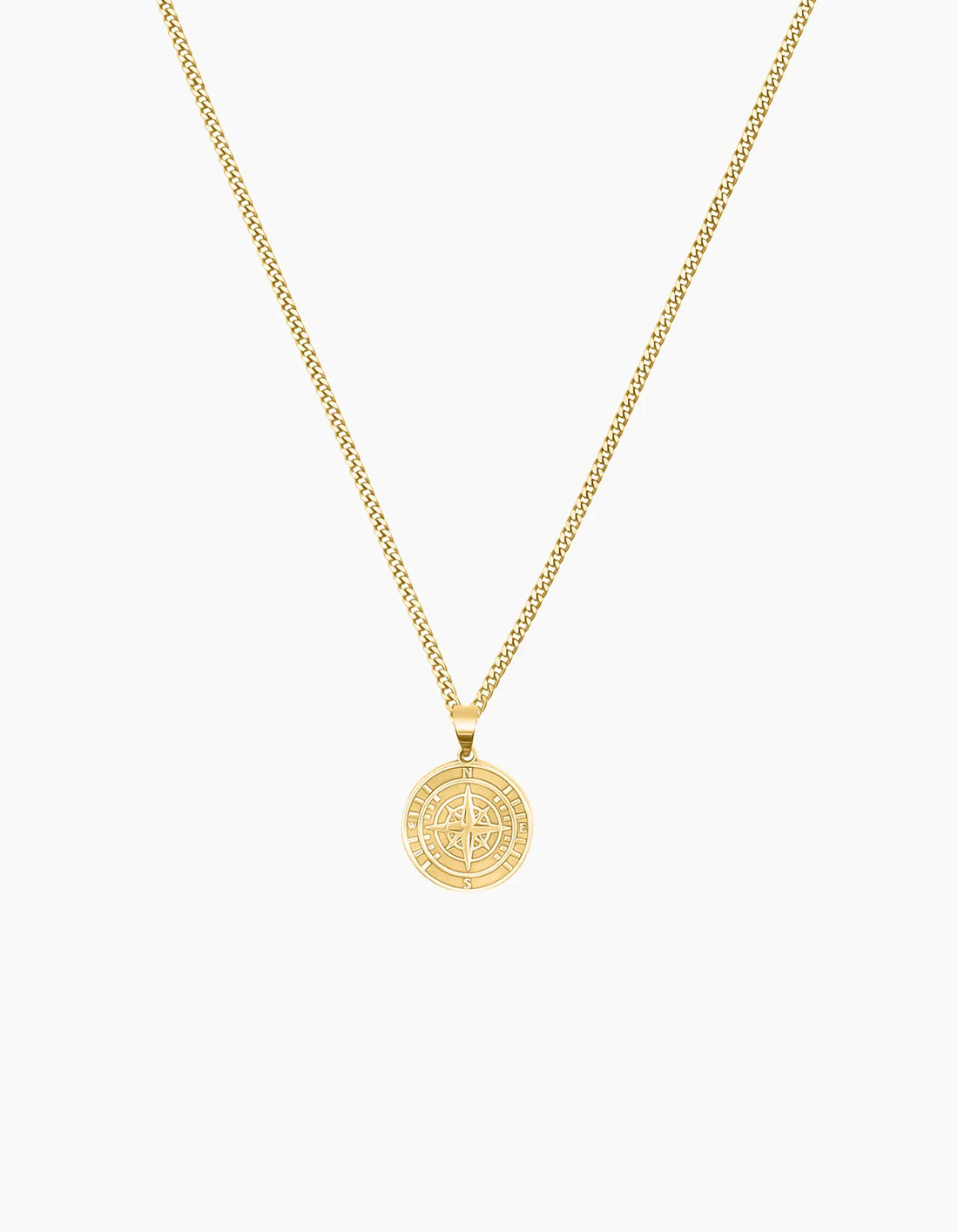 Gold Plated Compass Necklace