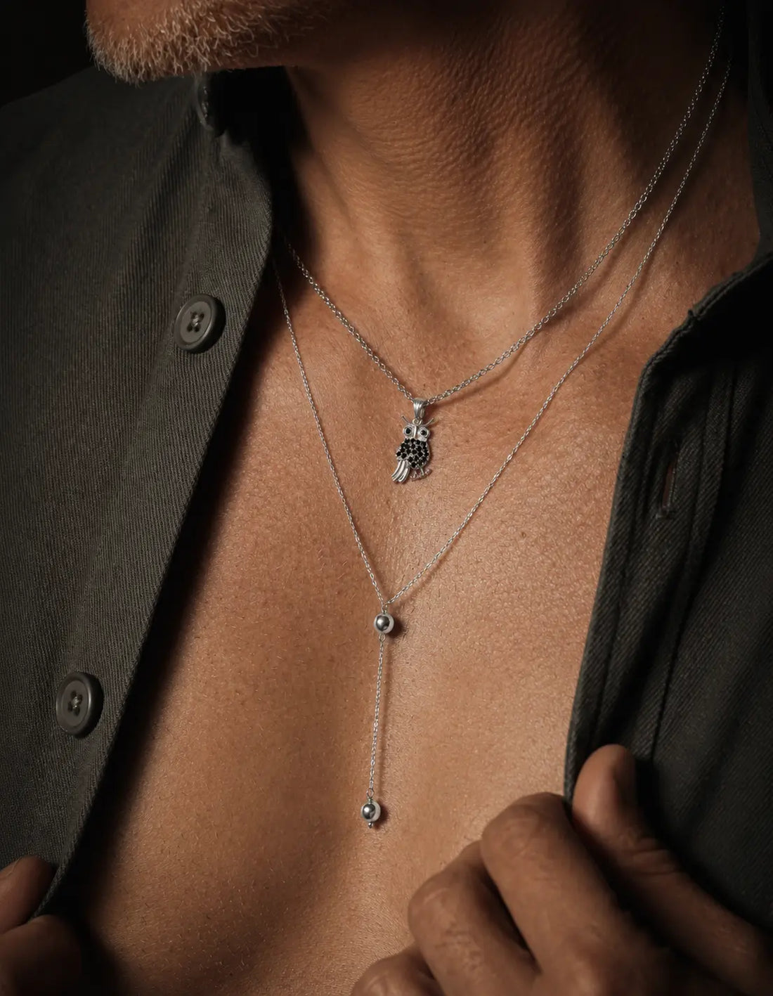 Twin Pebble Necklace