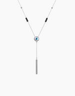Load image into Gallery viewer, Eye nail silver necklace