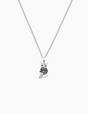 Owl necklace silver