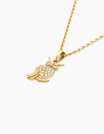 Load image into Gallery viewer, Owl necklace gold plated
