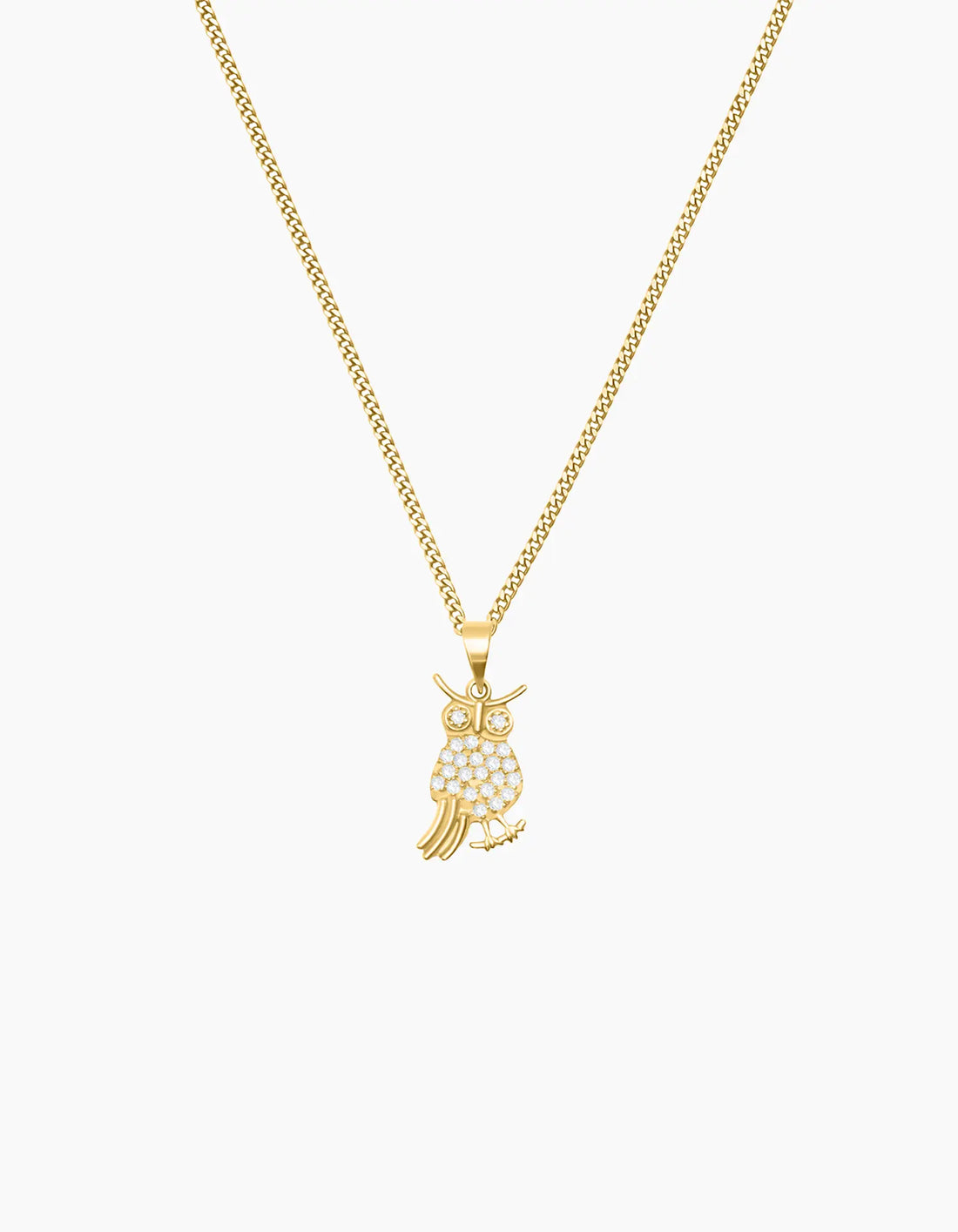 Gold Plated Owl Necklace