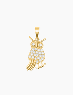 Load image into Gallery viewer, Owl necklace gold plated
