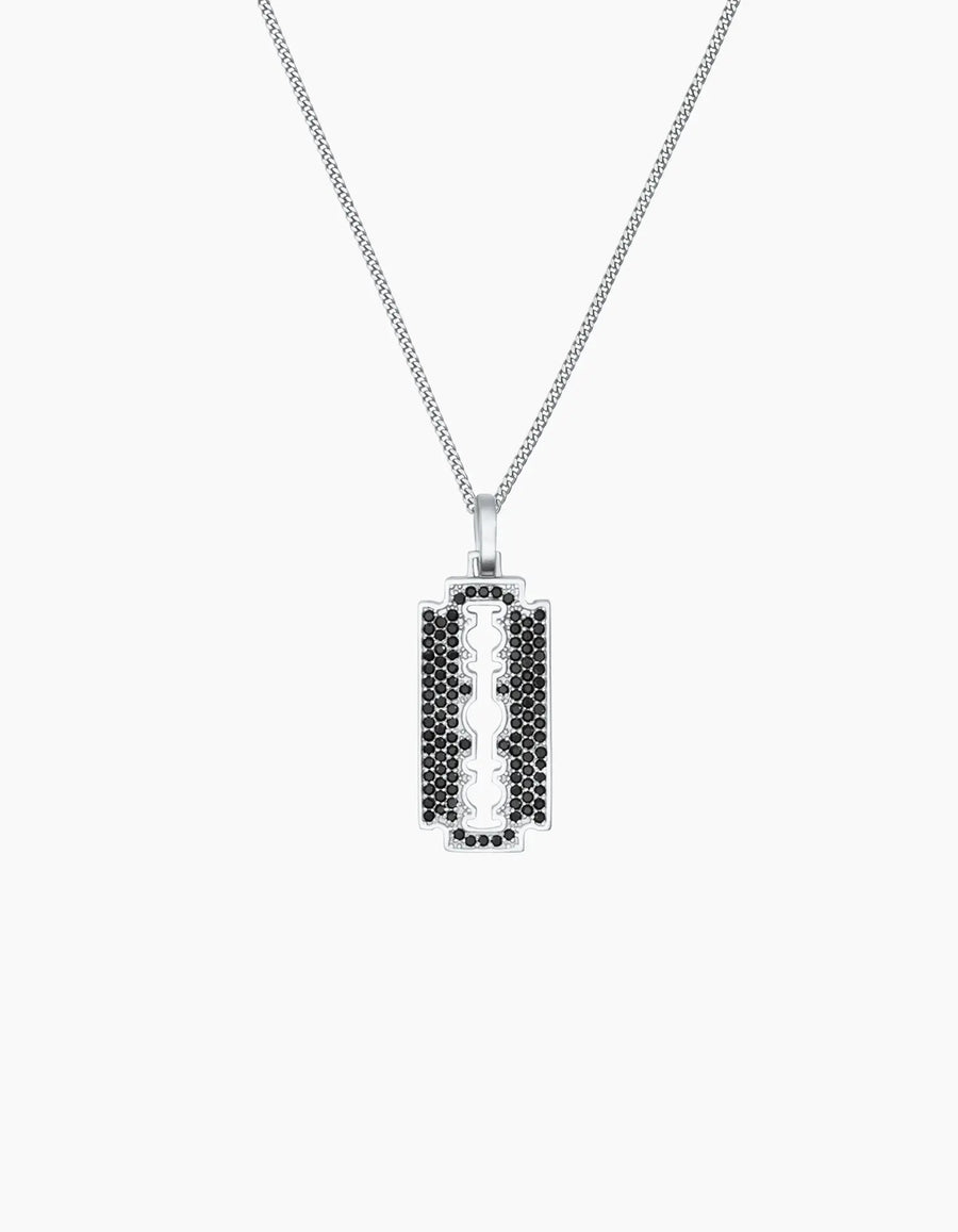 Silver Razor Necklace
