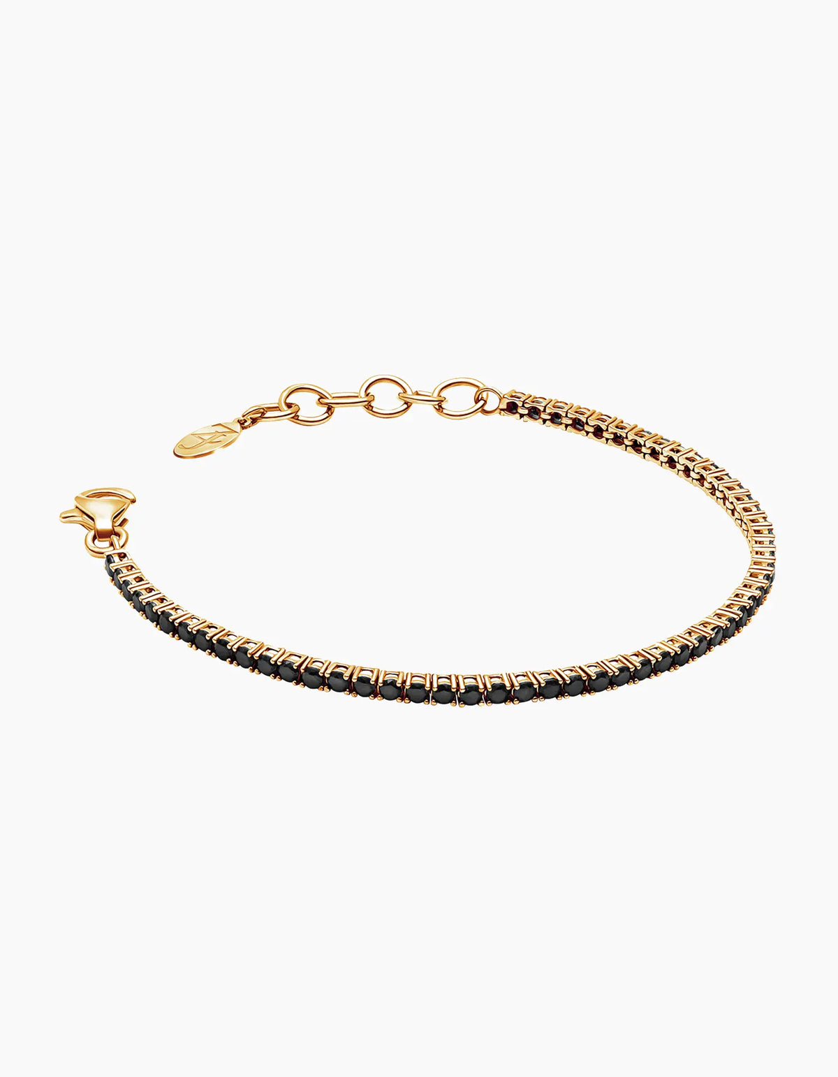 Black Gold Plated Tennis Bracelet ZJ jewellery  Black Gold Plated Tennis Bracelet