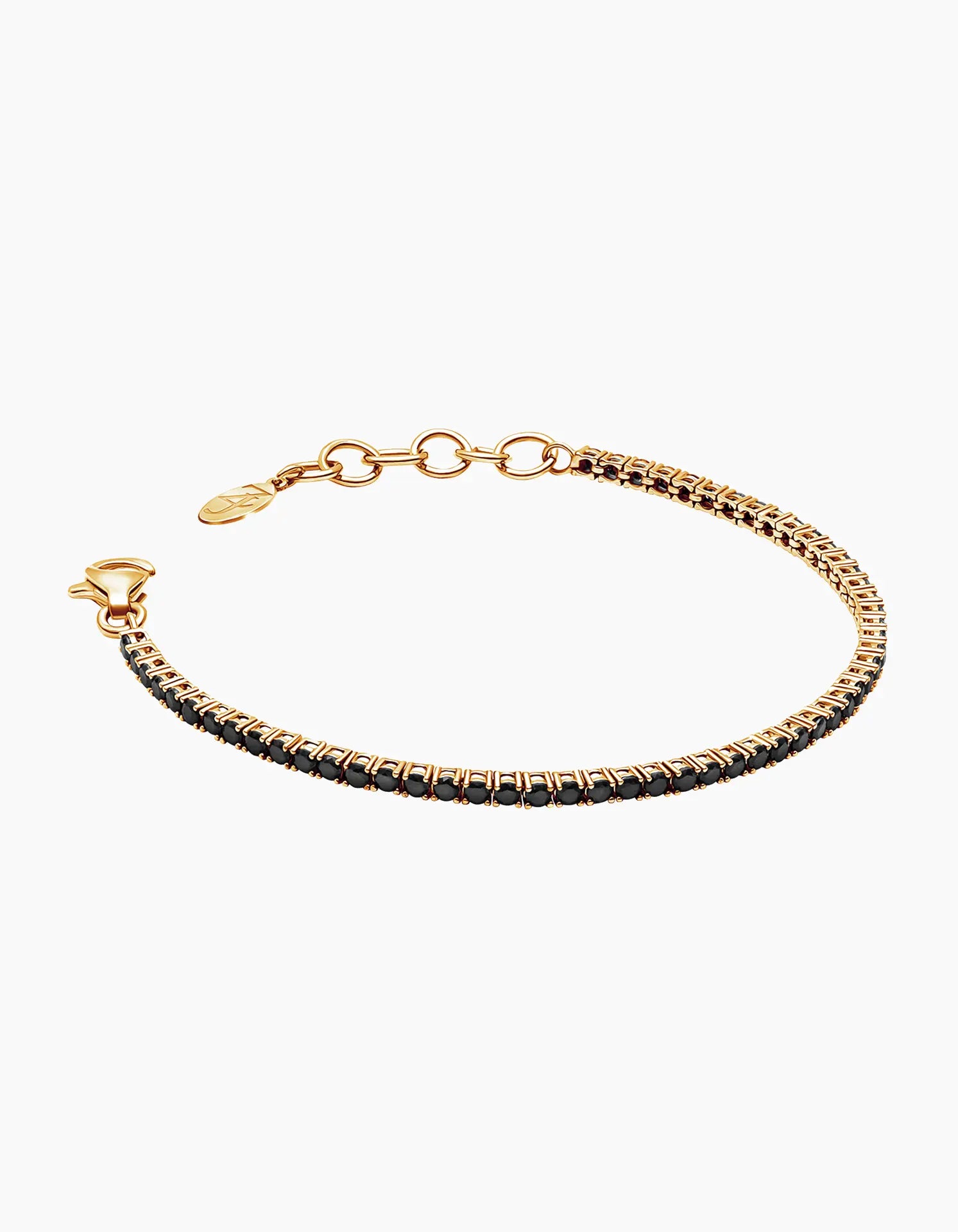 Black Gold Plated Tennis Bracelet