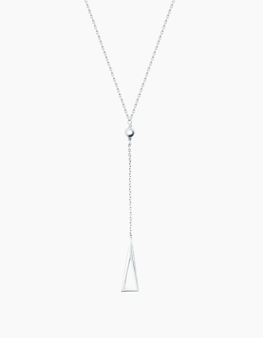 Triangle necklace silver