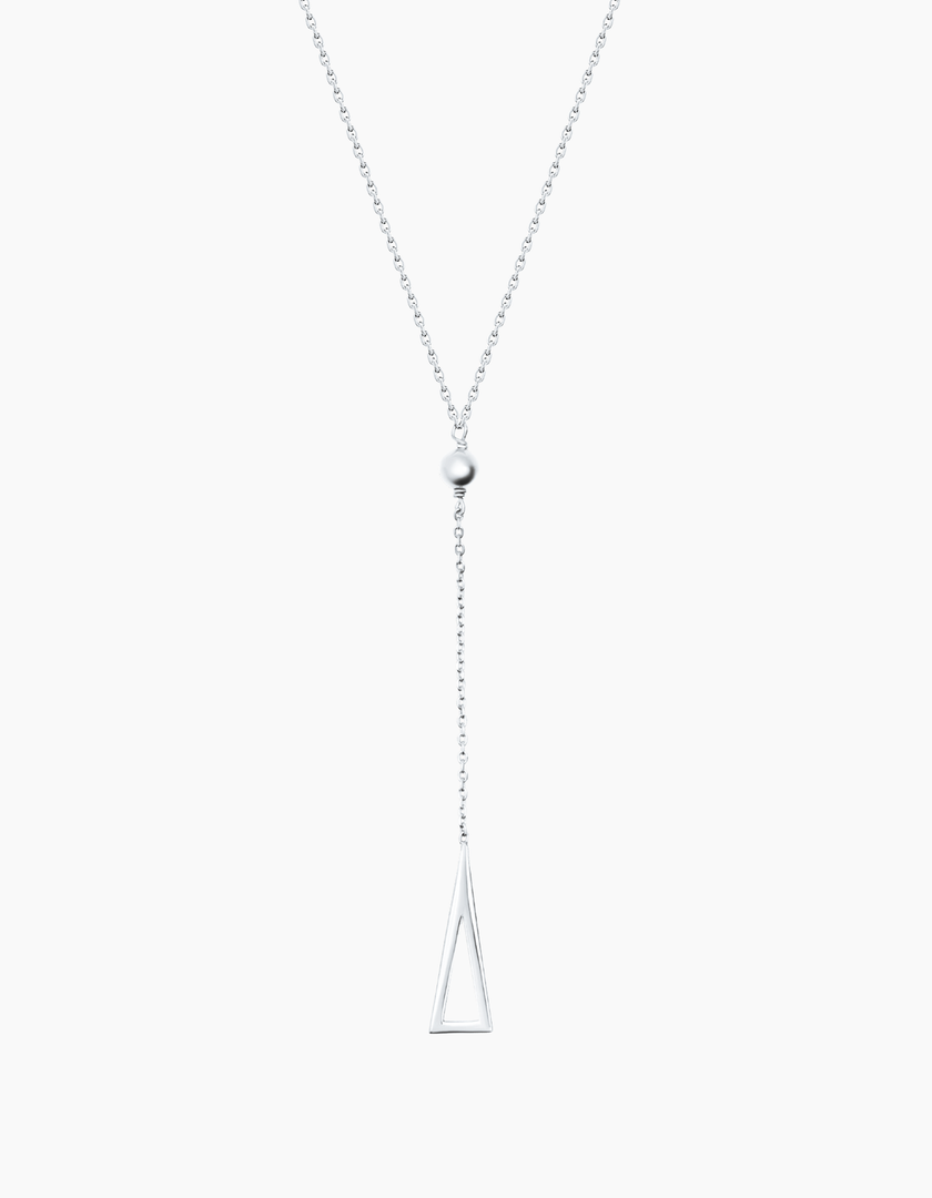 Triangle necklace silver