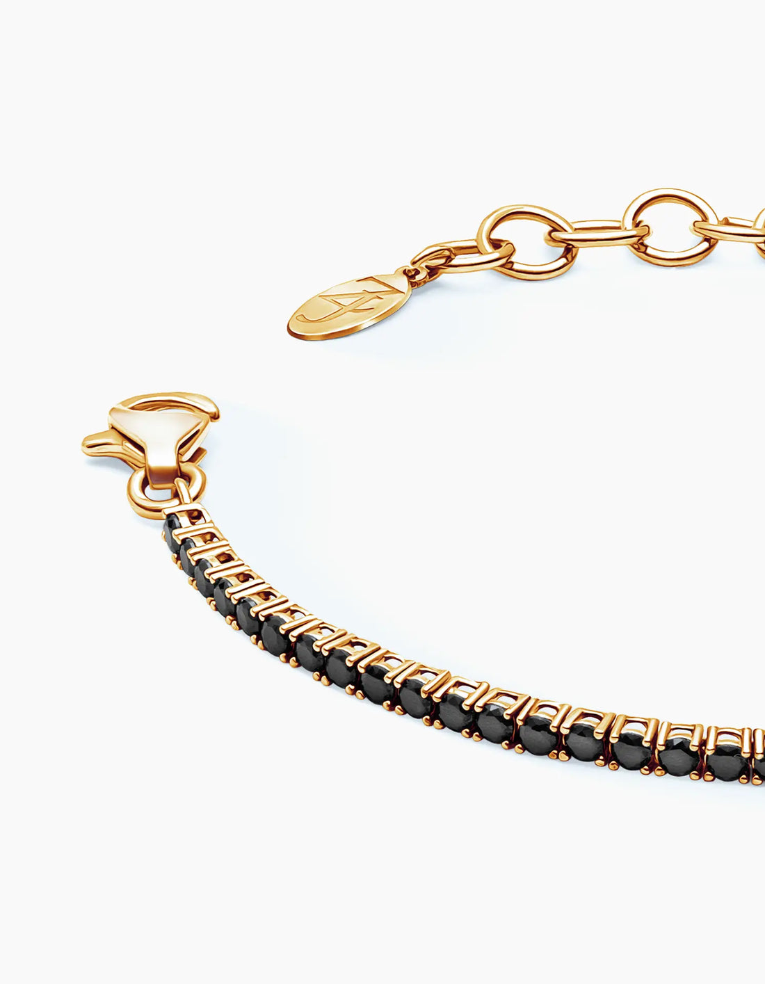 Black Gold Plated Tennis Bracelet