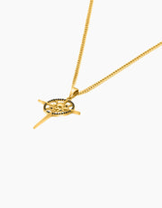 Gold-Plated Skull Compass ZJ jewellery  Gold-Plated Skull Compass