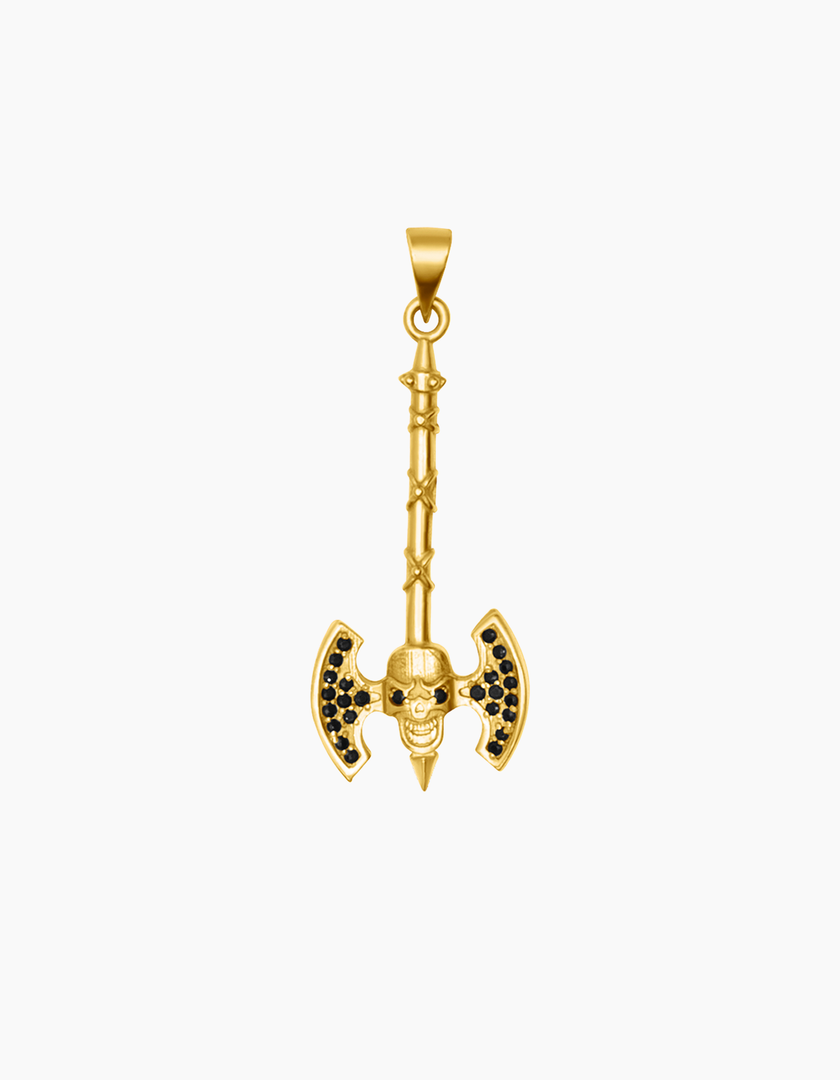 Void axe necklace gold plated
