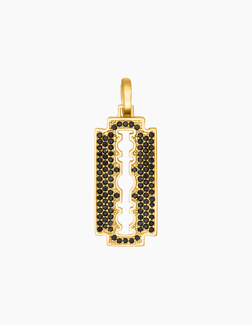 Razor necklace gold plated