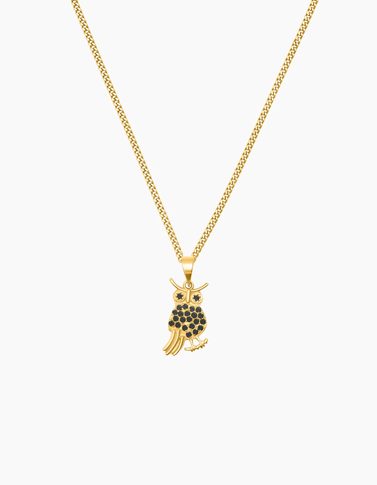 Owl necklace gold plated ZJ jewellery ZJ jewellery Owl necklace gold plated