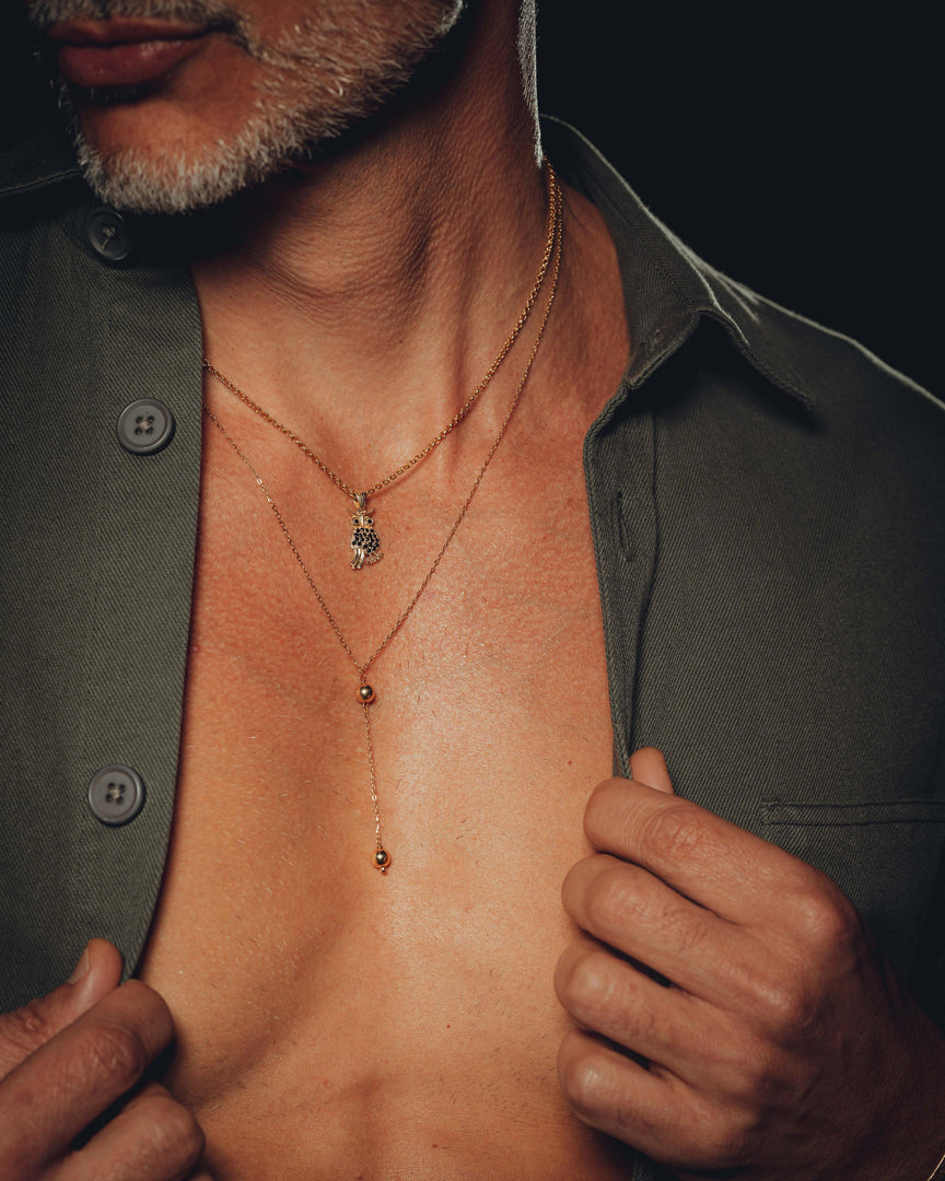 Twin pebbles necklace