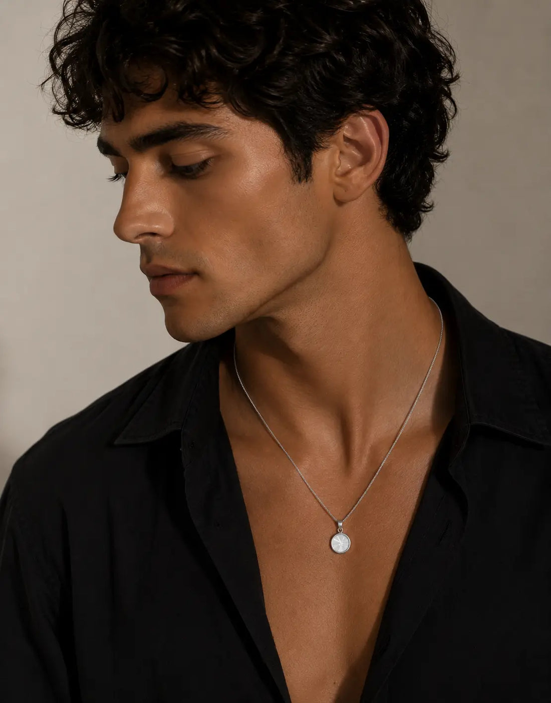 Round Ice Necklace Silver