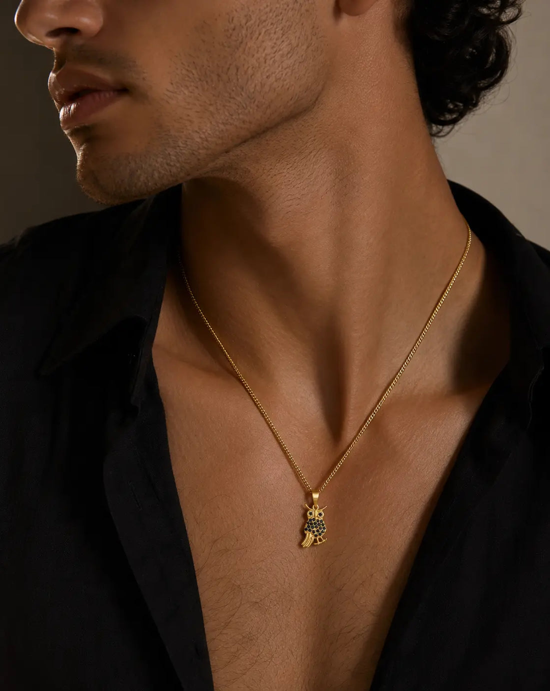 Gold-Plated Owl Necklace